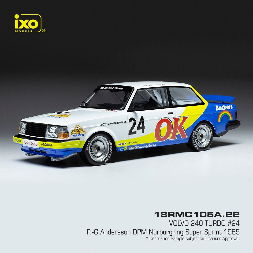 1:18 Ixo - Volvo 240 Turbo, No.24, OK, DPM, Nürburgring, P-G.Andersson, 1985