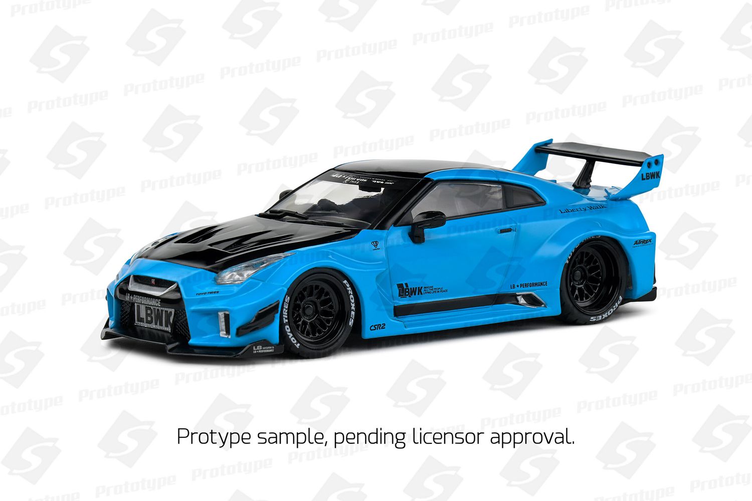 1:43 Solido - Nissan Skyline GT-R (R35) w/LBWK Silhouette body Kit blue 2019