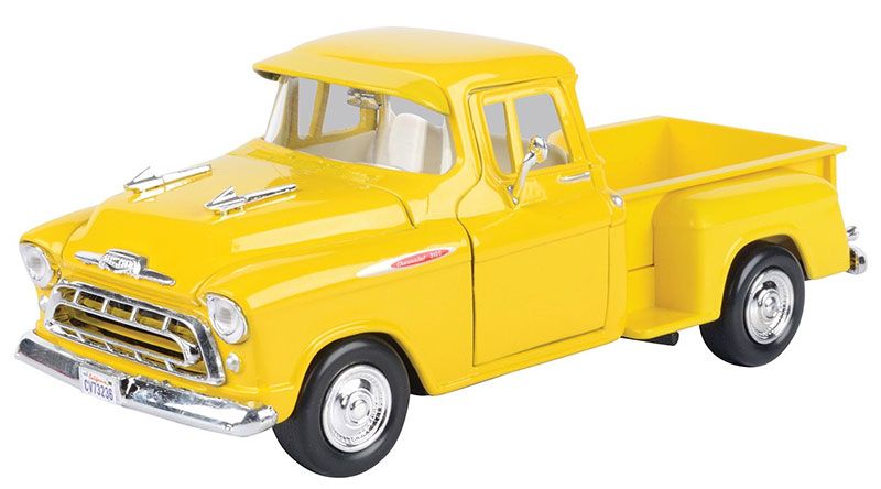 1:24 Motormax - 1957 Chevrolet 3100 Stepside Pick-Up, yellow 1:24 Motormax - 1957 Chevrolet 3100 Stepside Pick-Up, yellow