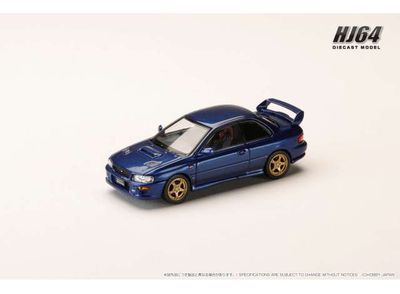 1:64 Hobby Japan - SUBARU Impreza PURE SPORTS COUPE WRX type R STi Version WR Type Front Bumper, gran blue mica