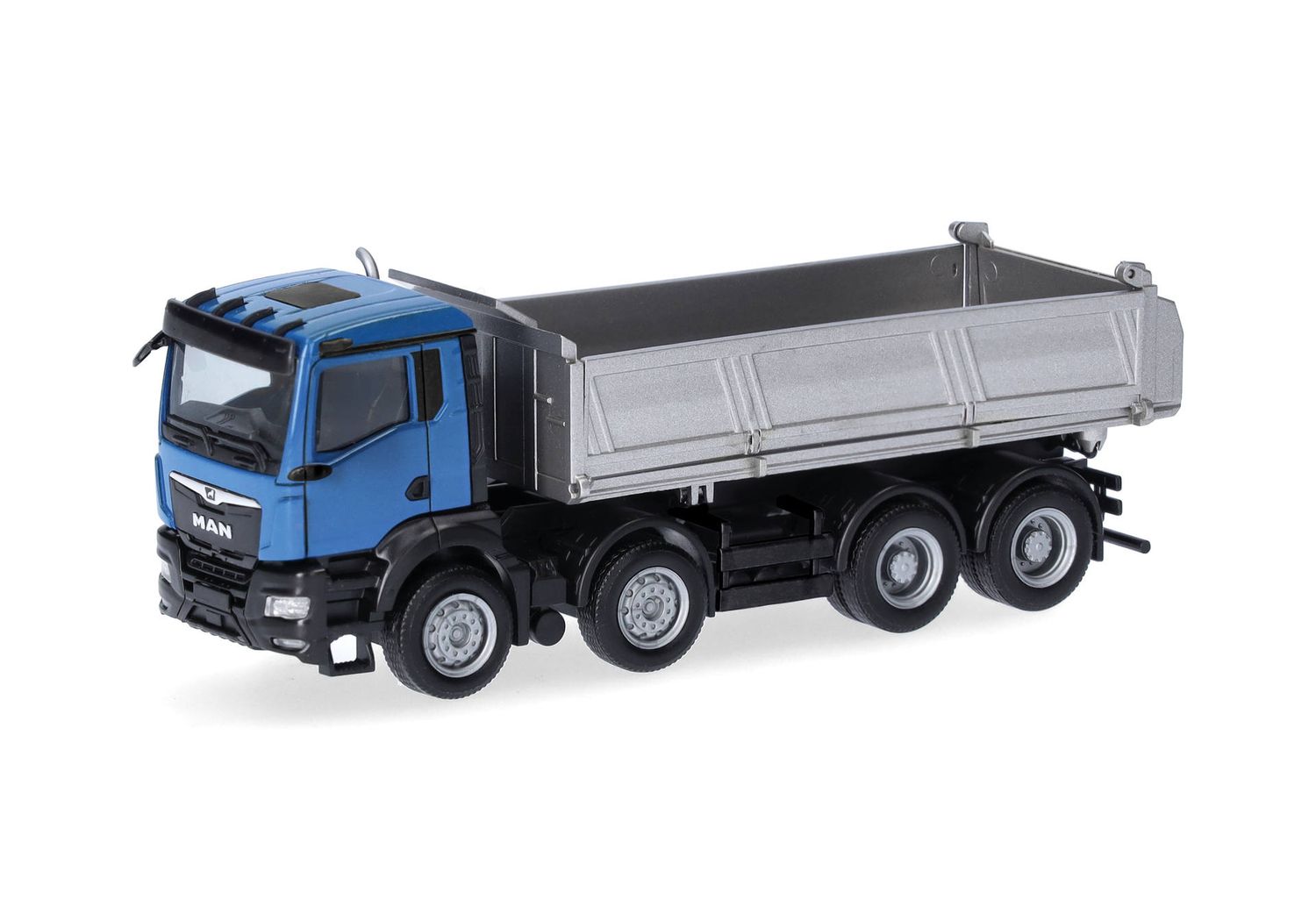 1:87 Herpa - MAN TGS NN Baukipper 4-achs, blau/silber