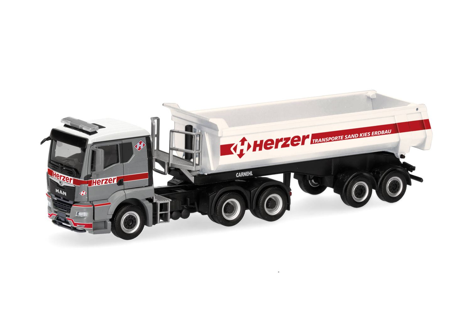 1:87 Herpa - MAN TGS TN Kipp-Sattelzug "Herzer" (Österreich)