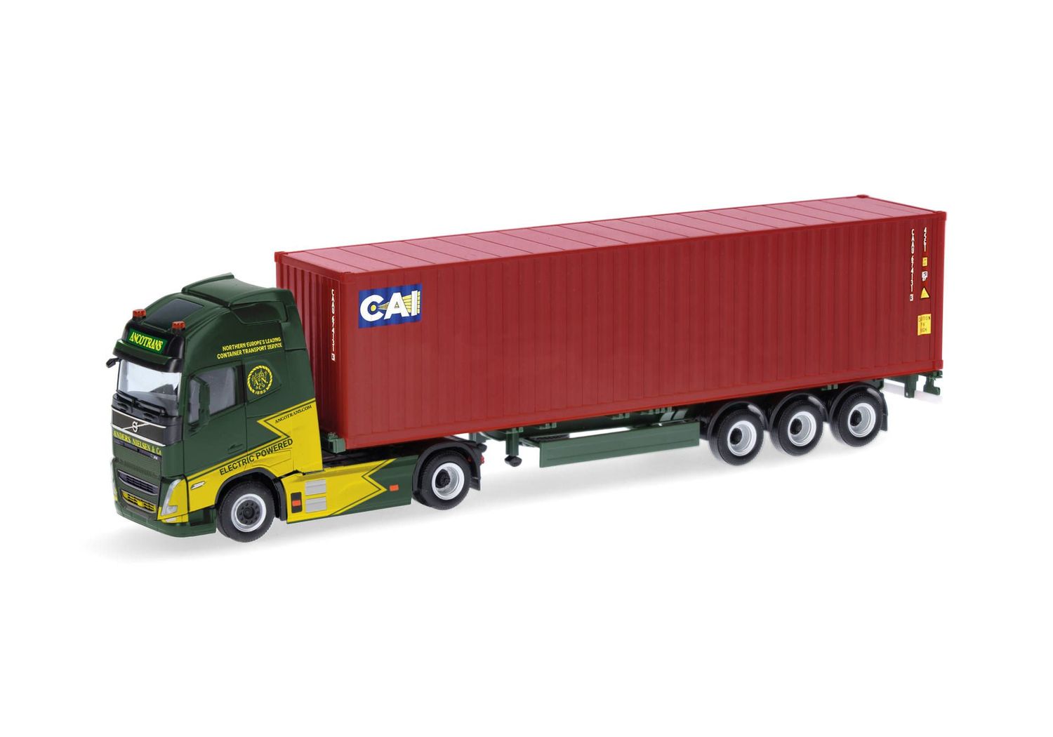 1:87 Herpa - Volvo FH GL XL Electric 40ft Container-Sattelzug "Ancotrans/CAI"
