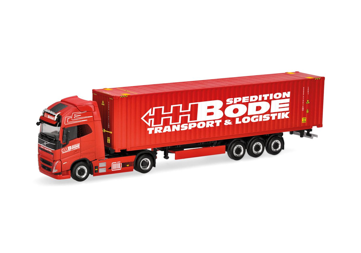 1:87 Herpa - Volvo FH GL XL Electric 45ft Container-Sattelzug "HH Bode"
