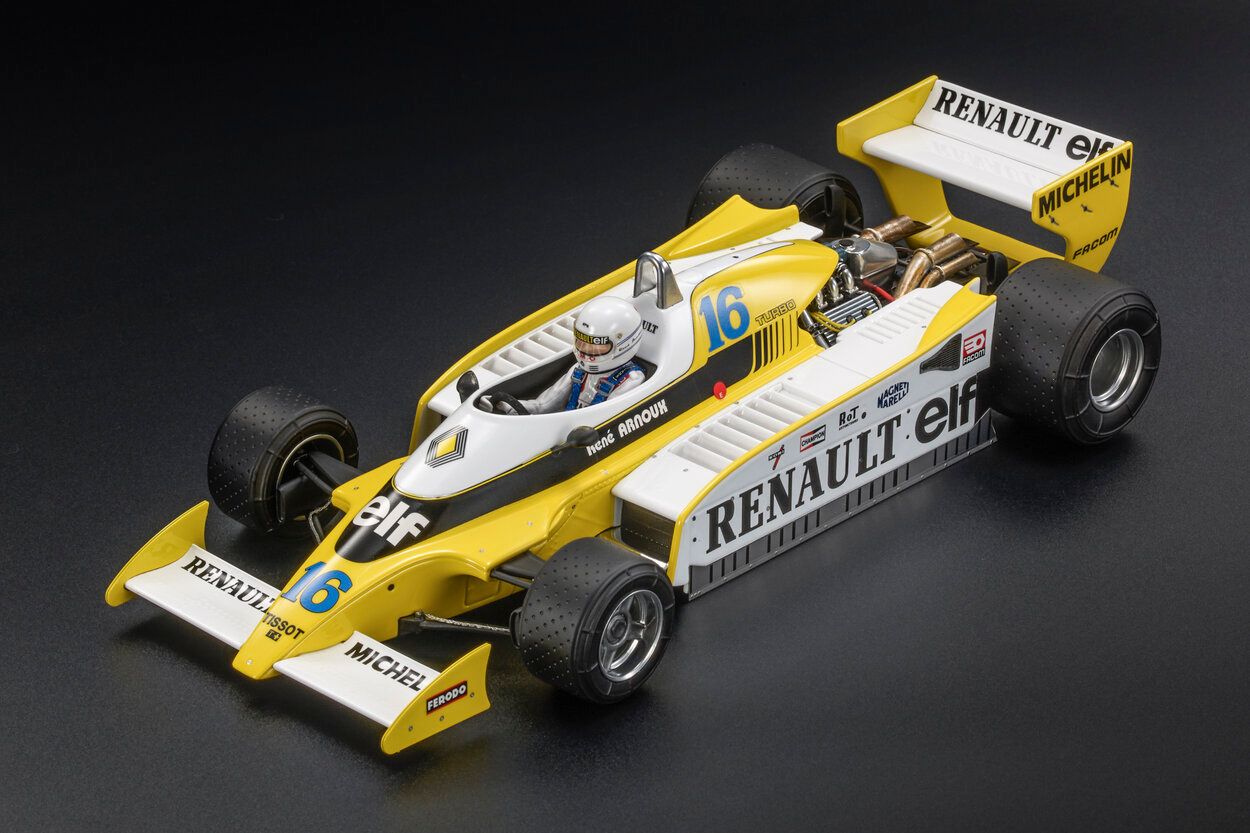 1:18 GP Replicas - Renault F1 RS10 Team Renault Elf #16 Fastest Lap 3rd French GP 1979 Rene Arnoux (Mit Fahrerfigur)