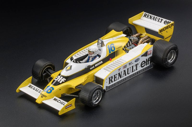 1:18 GP Replicas - Renault F1 RS10 Team Renault Elf #16 Fastest Lap 3rd French GP 1979 Rene Arnoux (Mit Fahrerfigur) 1:18 GP Replicas - Renault F1 RS10 Team Renault Elf #16 Fastest Lap 3rd French GP 1979 Rene Arnoux (Mit Fahrerfigur)
