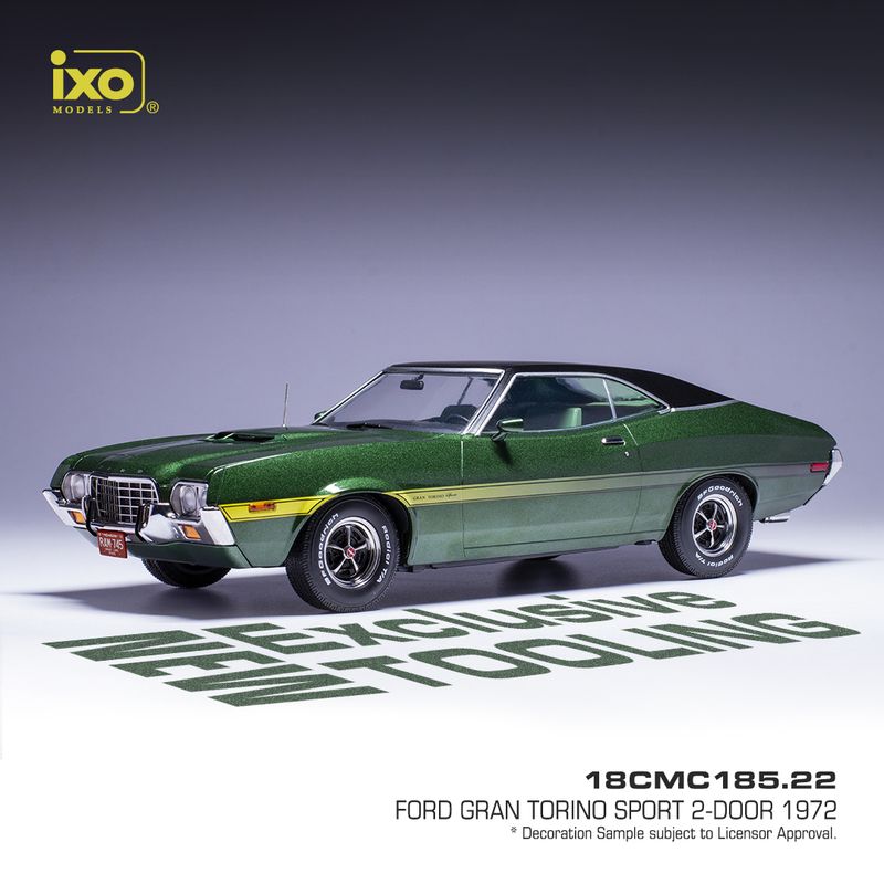 1:18 Ixo - 1972 Ford Gran Torino Sport dunkelgrün 1:18 Ixo - 1972 Ford Gran Torino Sport dunkelgrün
