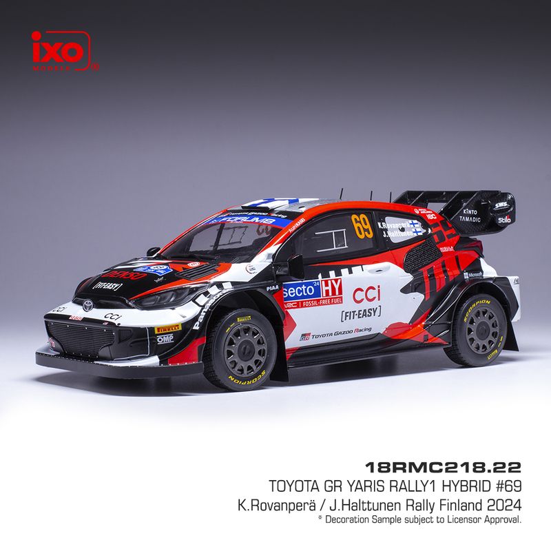 1:18 Ixo - Toyota GR Yaris Rally1 Hybrid Rally WM Rally Finland 2024 #69 K.Rovanperä J.Halttunen 1:18 Ixo - Toyota GR Yaris Rally1 Hybrid Rally WM Rally Finland 2024 #69 K.Rovanperä J.Halttunen