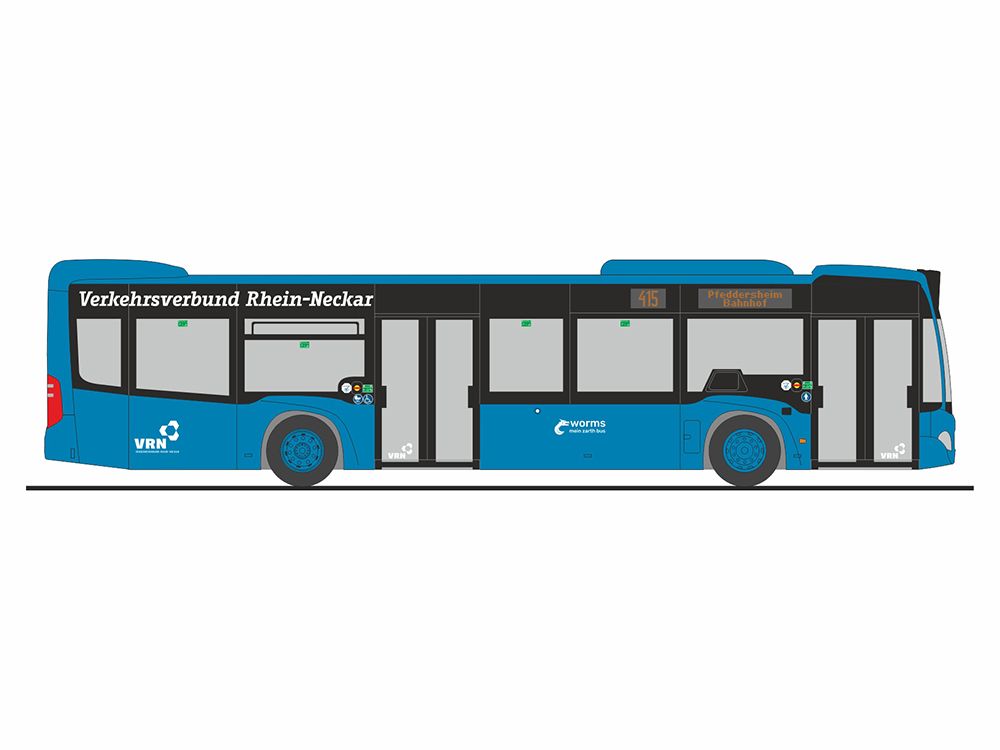 1:87 Rietze - Mercedes Benz CITARO VRN Omnibus Zarth Worms 2012