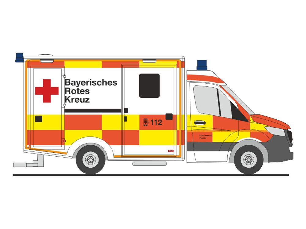 1:87 Rietze - Mercedes Benz SPRINTER Wietm. BRK KV Passau 2018