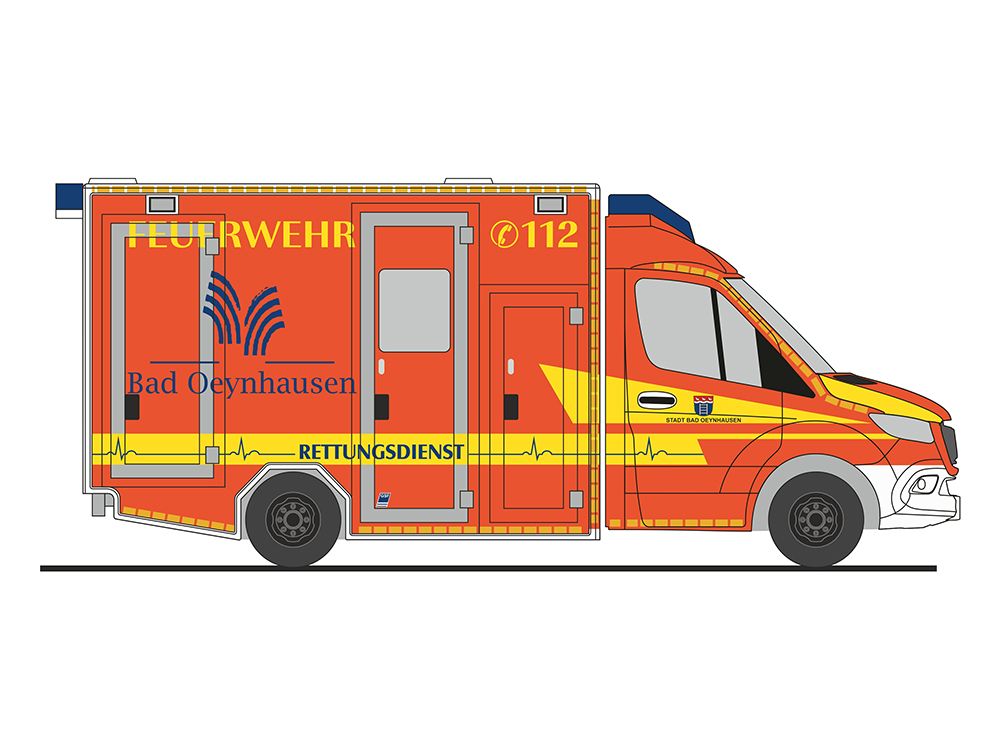 1:87 Rietze - Mercedes Benz SPRINTER GSF Feuerwehr Bad Oeynhausen 2018