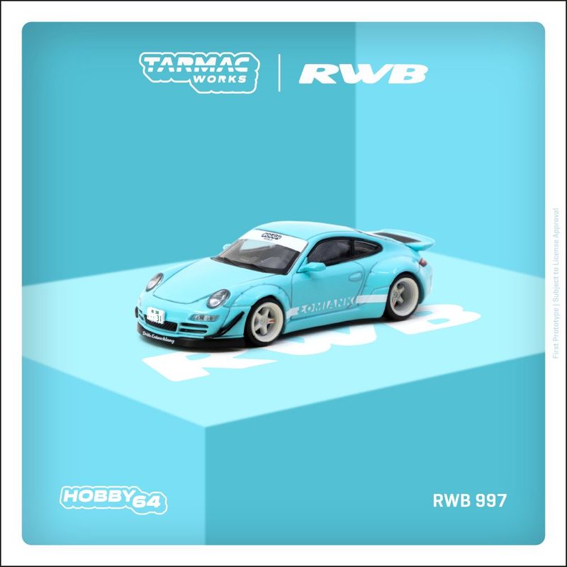 1:64 Tarmac - Porsche RWB 997 *Lomianki*, blue 1:64 Tarmac - Porsche RWB 997 *Lomianki*, blue