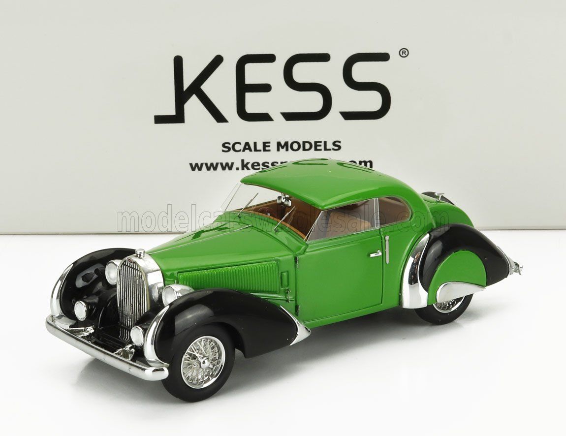 1:43 Kess Model - 1936 Bugatti T57 Labourdette Vutotal Coupe Green