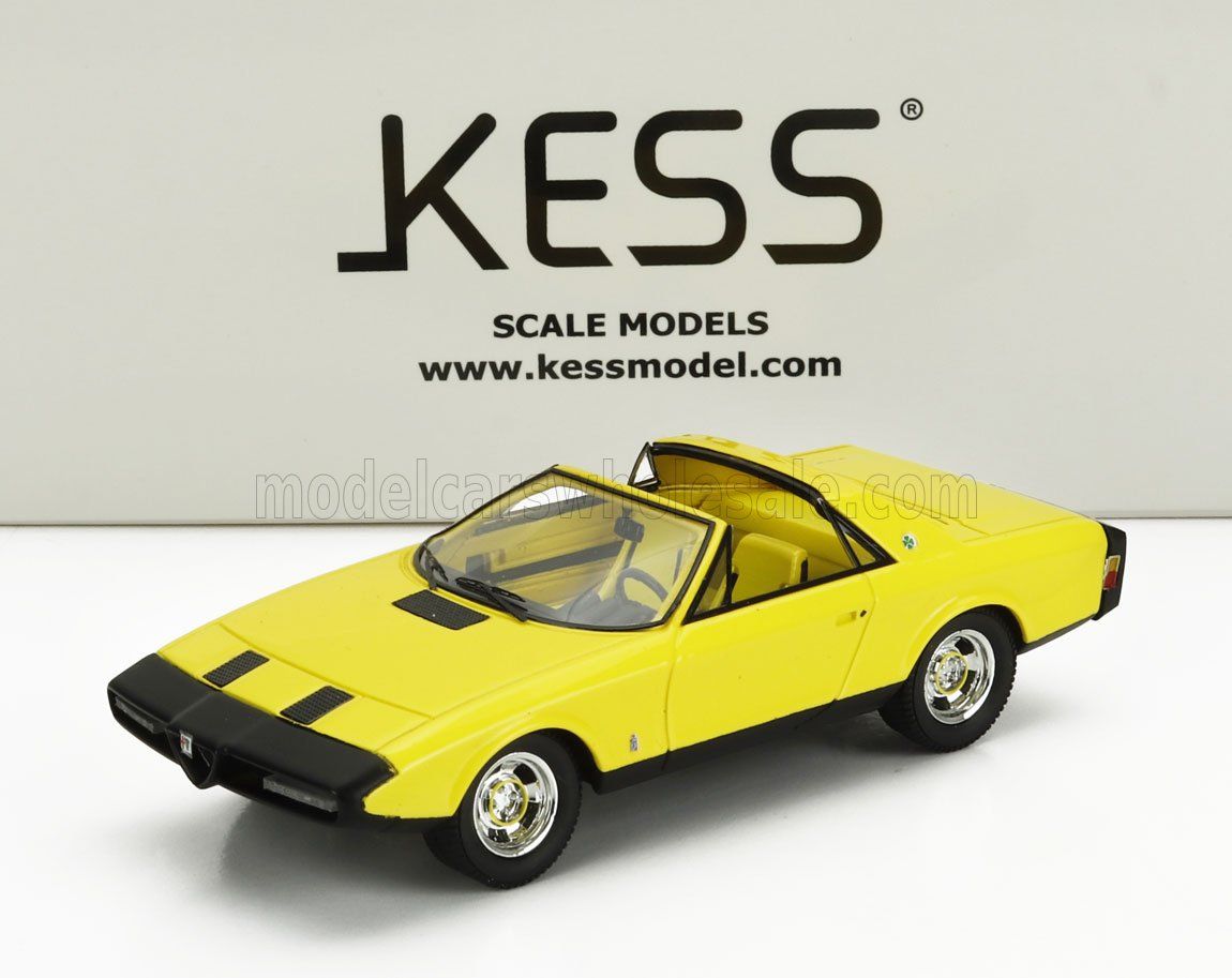 1:43 Kess Model - 1972 Alfa Romeo Alfetta Spider Pininarina Open Yellow