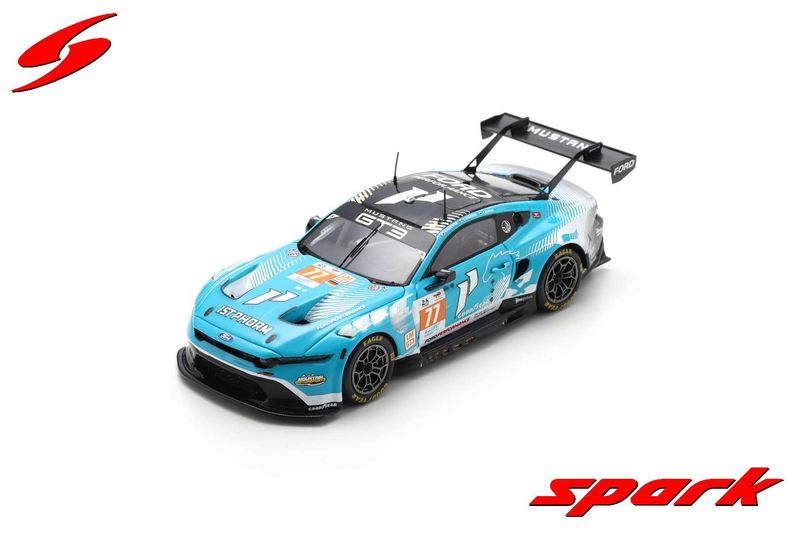 1:43 Spark - Ford Mustang GT3 No.77 PROTON COMPETITION Le Mans 24H 2024 B. Barker - R. Hardwick - Z. Robichon 1:43 Spark - Ford Mustang GT3 No.77 PROTON COMPETITION Le Mans 24H 2024 B. Barker - R. Hardwick - Z. Robichon