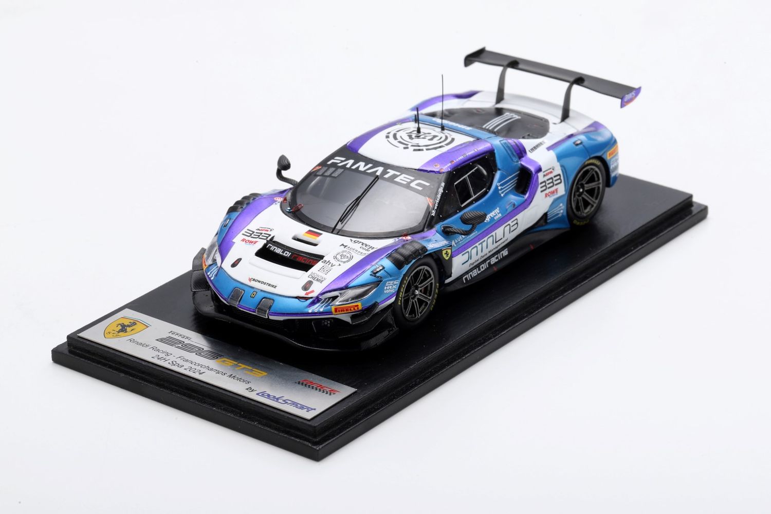 1:43 Looksmart - Ferrari 296 GT3 No.333 Rinaldi Racing – Francorchamps Motors 24H Spa 2024 C. Hook – F. Fernandez Laser – F. Crestani – D. Perel