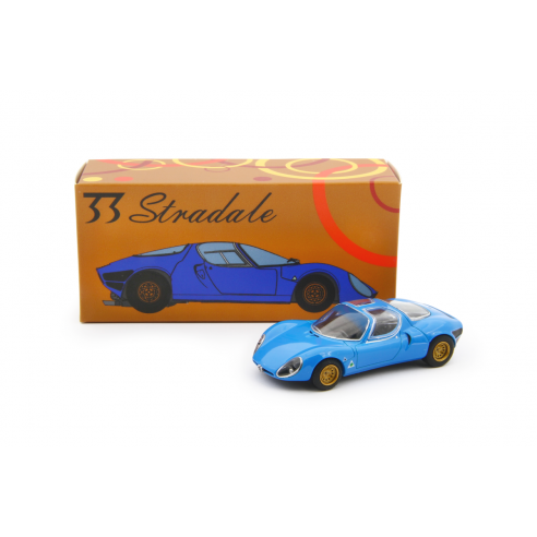 1:64 Laudo Racing - Alfa Romeo 33 Coupè Stradale 1967 Prototipo Blau 1:64 Laudo Racing - Alfa Romeo 33 Coupè Stradale 1967 Prototipo Blau