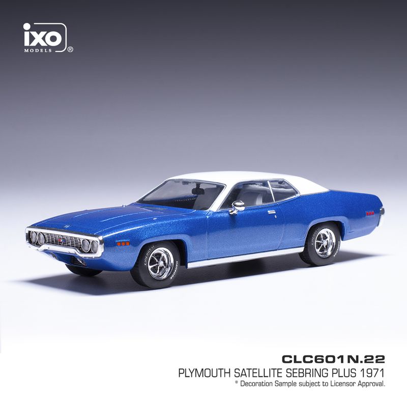 1:43 Ixo - Plymouth Satellite Sebring Plus, 1971 - blue/white 1:43 Ixo - Plymouth Satellite Sebring Plus, 1971 - blue/white