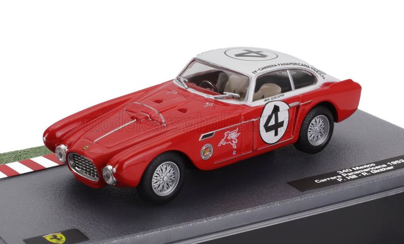 1:43 Hechette - FERRARI - 340 MEXICO VIGNALE COUPE N 4 RALLY CARRERA PANAMERICANA 1953 PHIL HILL - RICHIE GINTHER