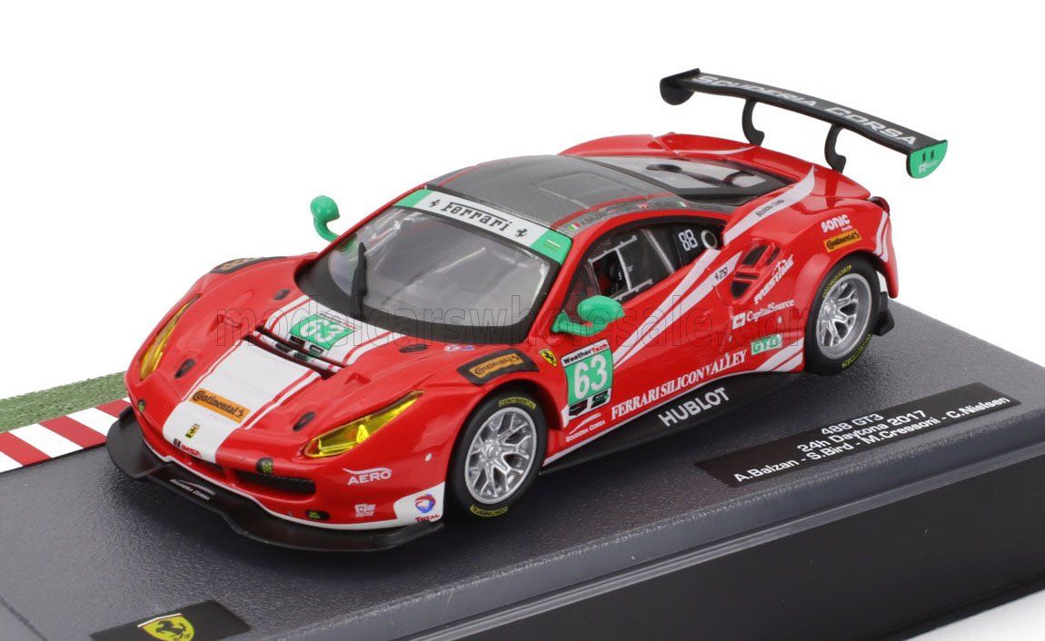 1:43 Hechette - Ferrari 488 GTE 3.9L Turbo V8 Team Scuderia Corsa #63 24h Daytona 2017 C. Nielson - A. Balzan - M. Cressoni - S. Bird