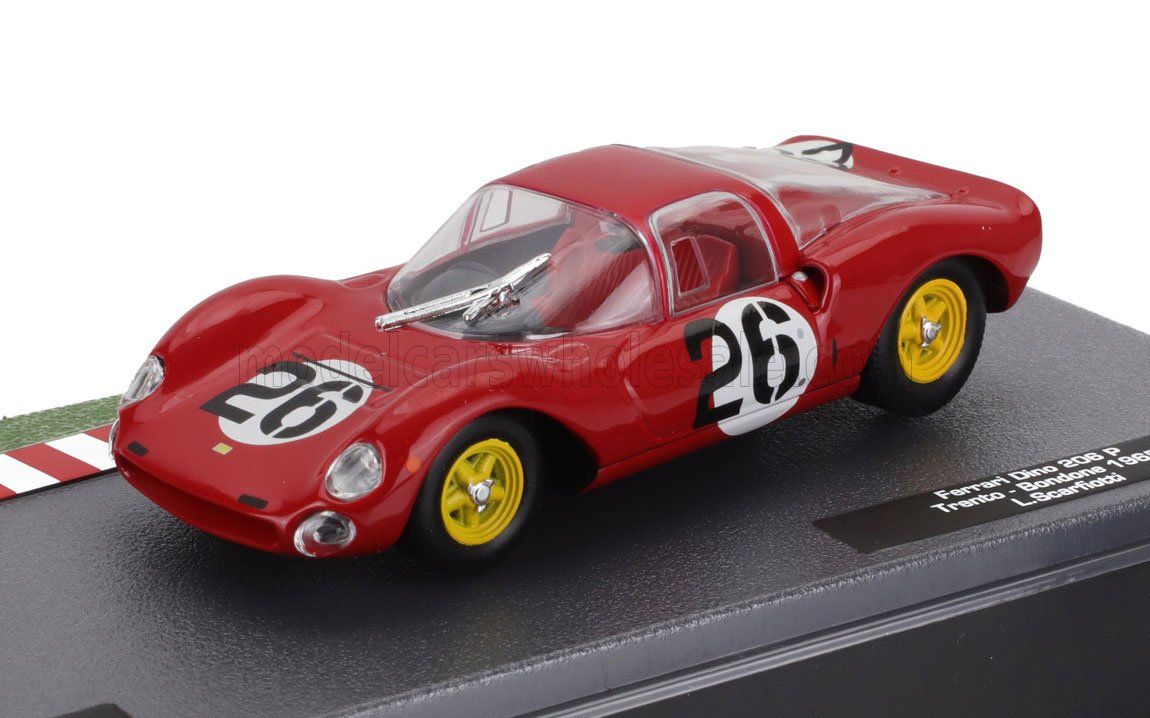 1:43 Hechette - FERRARI - 206SP DINO SPIDER TEAM SCUDERIA FERRARI SEFAC N 26 WINNER TRENTO-BONDONE 1965 LUDOVICO SCARFIOTTI