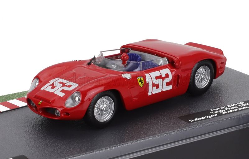 1:43 Hechette - FERRARI - DINO 246SP SPIDER N 152 WINNER TARGA FLORIO 1962 RICARDO RODRIGUEZ - WILLY MAIRESSE - OLIVIER GENDEBIEN 1:43 Hechette - FERRARI - DINO 246SP SPIDER N 152 WINNER TARGA FLORIO 1962 RICARDO RODRIGUEZ - WILLY MAIRESSE - OLIVIER GENDEBIEN