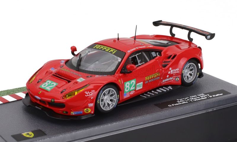 1:43 Hechette - FERRARI - 488 GTE 3.9L TURBO V8 TEAM RISI COMPETIZIONE N 82 LMGTE PRO CLASS 24h LE MANS 2017 GIANCARLO FISICHELLA - PIERRE KAFFER - TONI VILANDER 1:43 Hechette - FERRARI - 488 GTE 3.9L TURBO V8 TEAM RISI COMPETIZIONE N 82 LMGTE PRO CLASS 24h LE MANS 2017 GIANCARLO FISICHELLA - PIERRE KAFFER - TONI VILANDER