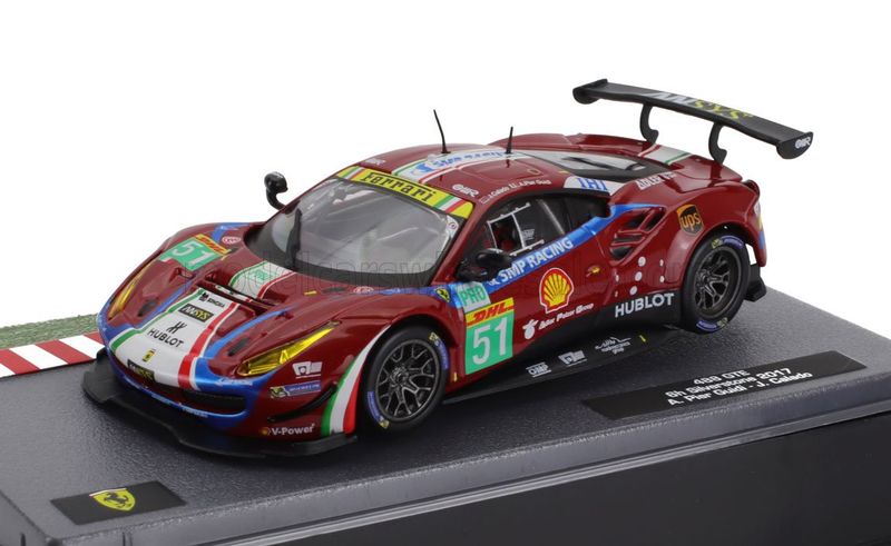 1:43 Hechette - FERRARI - 488 GT3 3.9L TURBO V8 TEAM AF CORSE N 51 6h SILVERSTONE 2017 ALESSANDRO PIERGUIDI - JAMES CALADO 1:43 Hechette - FERRARI - 488 GT3 3.9L TURBO V8 TEAM AF CORSE N 51 6h SILVERSTONE 2017 ALESSANDRO PIERGUIDI - JAMES CALADO