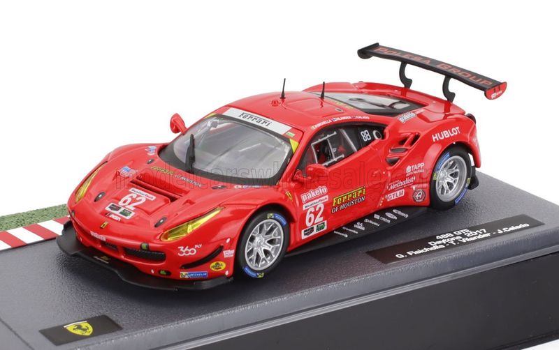 1:43 Hechette - FERRARI - 488 GTE 3.9L TURBO V8 TEAM RISI COMPETIZIONE N 62 24h DAYTONA 2017 GIANCARLO FISICHELLA - JAMES CALADO - TONI VILANDER 1:43 Hechette - FERRARI - 488 GTE 3.9L TURBO V8 TEAM RISI COMPETIZIONE N 62 24h DAYTONA 2017 GIANCARLO FISICHELLA - JAMES CALADO - TONI VILANDER