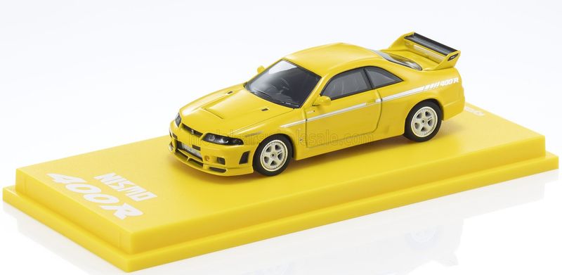 1:64 Kyosho - 1997 Nissan Skyline GT-R (R33) Nismo 400R Coupe Yellow *With Light System*