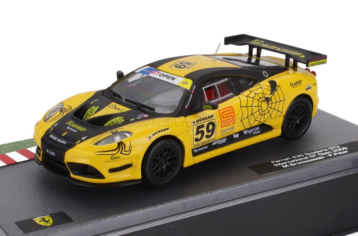 1:43 Hechette - FERRARI - F430 GT3 SCUDERIA KESSEL RACING N 59 GT OPEN INTERNATIONAL 2009 MICHAL BRONISZEWSKI - PHILIPP PETER