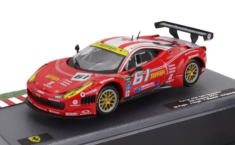 1:43 Hechette - FERRARI - 458 ITALIA GT3 4.5L V8 TEAM AIM MOTORSPORT N 61 24h DAYTONA 2013 GIANCARLO FISICHELLA - JEFF SEGAL - TONI VILANDER 1:43 Hechette - FERRARI - 458 ITALIA GT3 4.5L V8 TEAM AIM MOTORSPORT N 61 24h DAYTONA 2013 GIANCARLO FISICHELLA - JEFF SEGAL - TONI VILANDER