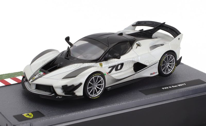 1:43 Hechette - FERRARI - FXX-K EVO N 70 PRESS 2017 - BIANCO ITALIA - WHITE PEARL MET