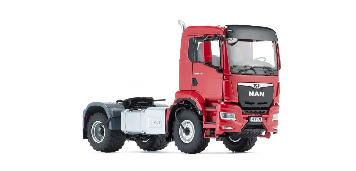 1:32 Wiking - MAN TGS 18.510 4x4 BL 2-Achs Zugmaschine - rot