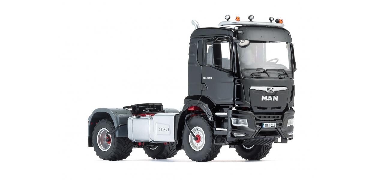 1:32 Wiking - MAN TGS 18.510 4x4 BL 2-Achs Zugmaschine - schwarz