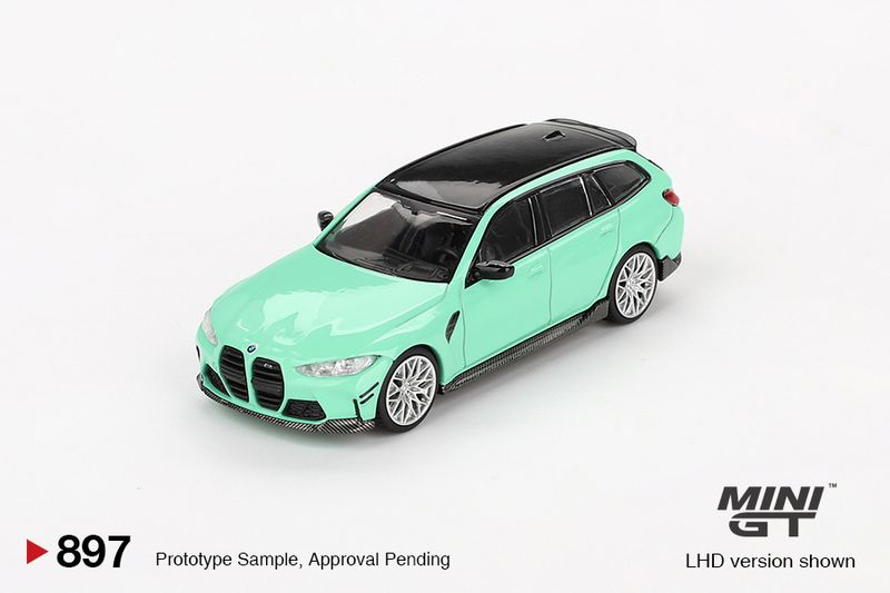 1:64 Mini GT - 2022 BMW M3 Touring (G81) M Performance Mint Green *Blister packaging* 1:64 Mini GT - 2022 BMW M3 Touring (G81) M Performance Mint Green *Blister packaging*
