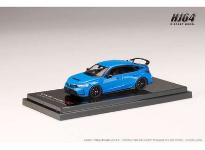 1:64 Hobby Japan - Honda Civic Type R (FL5), Racing Black Package 2025, racing blue pearl