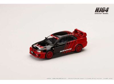 1:64 Hobby Japan - 1998 Mitsubishi Lancer GSR Evolution 5 (CP9A) , Yokohama Advan Color