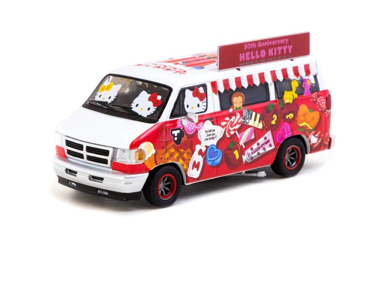1:64 Tarmac - Dodge Van *Hello Kitty Food Truck*