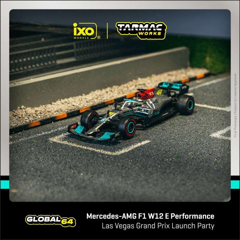 1:64 Tarmac - Mercedes Benz AMG F1 W12 E Performance Las Vegas Grand Prix Launch Party 1:64 Tarmac - Mercedes Benz AMG F1 W12 E Performance Las Vegas Grand Prix Launch Party