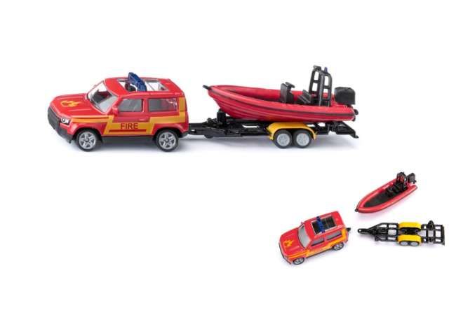Siku - Land Rover Defender with boat Siku - Land Rover Defender with boat