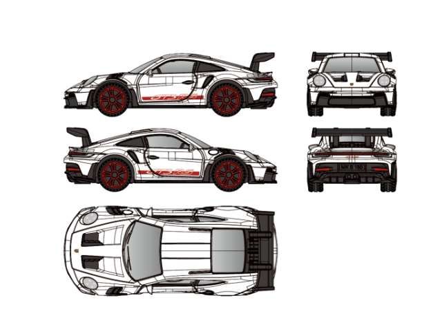 Siku - Porsche 911 GT3 RS, white/red Siku - Porsche 911 GT3 RS, white/red