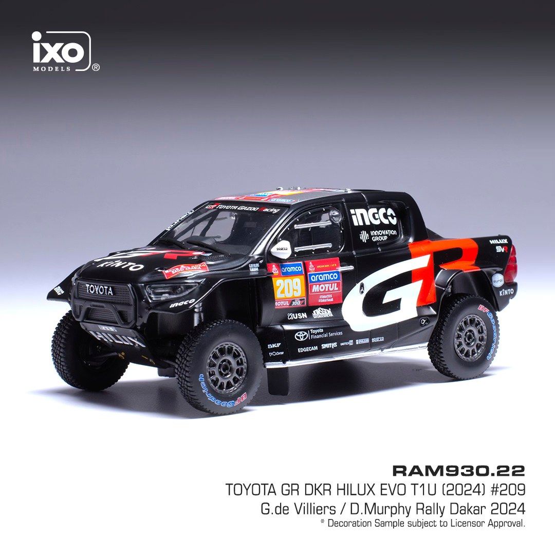 1:43 Ixo - Toyota GR DKR Hilux Evo T1U, Rally Dakar, 2024, #209