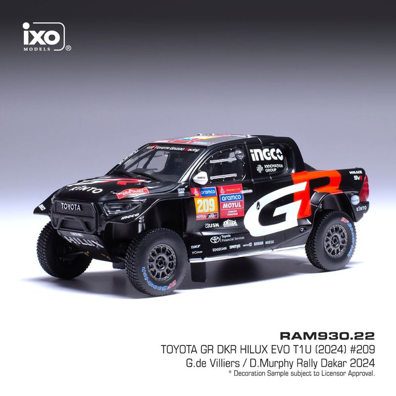 1:43 Ixo - Toyota GR DKR Hilux Evo T1U, Rally Dakar, 2024, #209 1:43 Ixo - Toyota GR DKR Hilux Evo T1U, Rally Dakar, 2024, #209