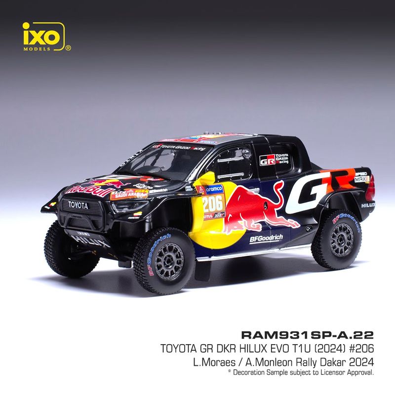1:43 Ixo - Toyota GR DKR Hilux Evo T1U, Rally Dakar, 2024, #206 1:43 Ixo - Toyota GR DKR Hilux Evo T1U, Rally Dakar, 2024, #206