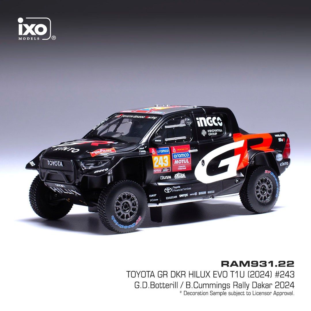 1:43 Ixo - Toyota GR DKR Hilux Evo T1U, Rally Dakar, 2024, #243