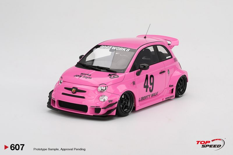 1:18 TSM - 2024 Fiat Abarth 595 LB-Works x Abas Works Pink