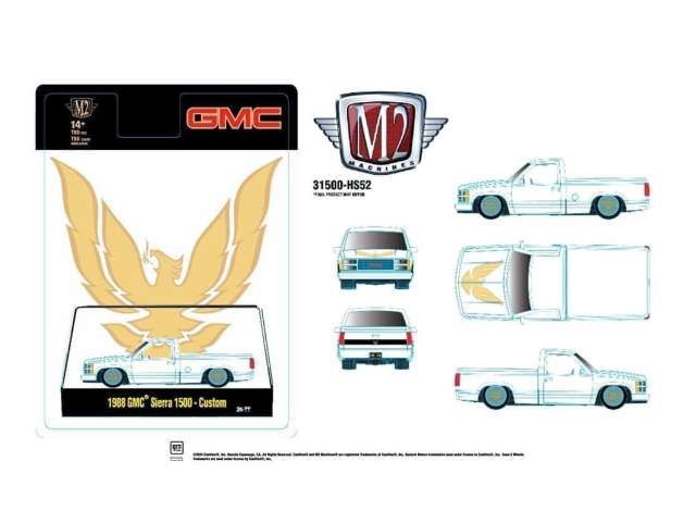 1:64 M2 Machines - 1988 GMC Sierra 1500 Custom, white