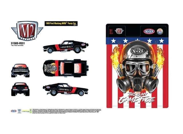 1:64 M2 Machines - 1969 Ford Mustang NHRA Funny Car, pearl black