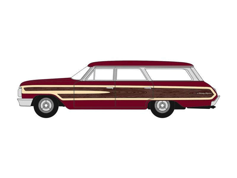 1:87 Oxford  - 1964 Ford Country Station Wagon Squire Vintage Burgundy
